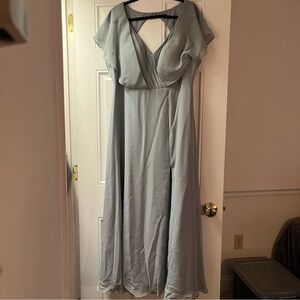 AZAZIE bridesmaid dress style Rylee in dolphin gray sz 16